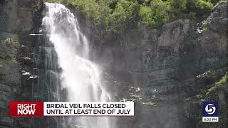 Bridal Veil Falls to stay closed for at least another month