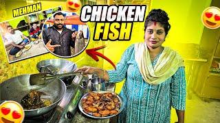 Special Guest Aane Ki Khushi Me Wife Ne Banaya Chicken Fish || Truck Ka Pant Ka Kam Ho Gaya ||#vlog