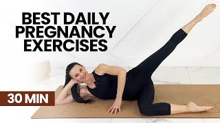 30-Min Pregnancy Exercise & Stretch Routine For A Healthy Pregnancy!