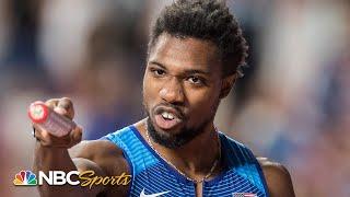 Noah Lyles' golden anchor leg gives USA 4x100 relay world title | NBC Sports