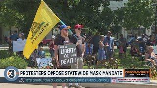 Hundreds protest Wisconsin's mask mandate at anti-mask rally