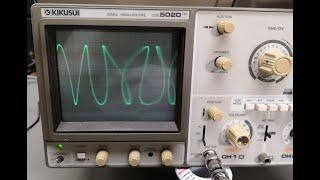 Kikusui oscilloscope 2ch cos 5020 1993 test repair teardown