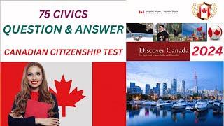 Practice 100 Civics MCQ Question for Preparation. Canadian Citizenship Test 2024 ||