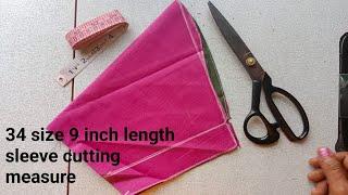 34 size 9 inch length sleeve cutting measure/easy sew blouse measure