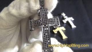 Micropave Small Bling Bling CZ Cross Hip Hop Style