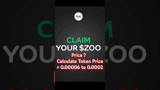 Zoo airdrop new update| Zoo token price prediction|Zoo airdrop listing date|Zoo token deposit Start