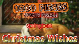 Solving Christmas Wishes 1000 Pieces | Springbok Puzzle | Time Lapse