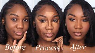 HOW TO: HIGHLIGHT & CONTOUR IN 2024 | Makeup Tutorial For Beginners| Imani Lee Marie Makeup