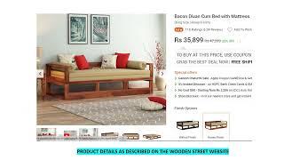 Wooden Street furniture genuine review - Bacon Diwan cum Bed without mattress space saving product