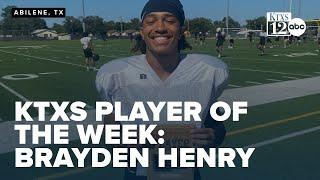 KTXS Player of the Week: Brayden Henry