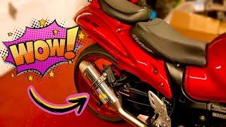 Leo Vince Slip-on Exhaust Install/sound | Hayabusa