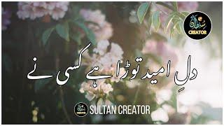Dil e Umeed Tora hai Kisi Ne | Urdu Lyrics | Solo | Sajid Hashmi | Sultan Creator