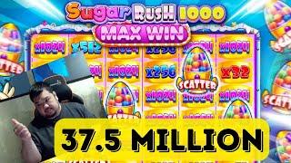 BIGBOY CHENG MAXWIN ON SUGAR RUSH 1000! 37.5 MILLION WIN!! #maxwin #sugarrush #bigboycheng #casino
