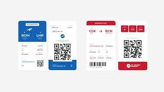 Flight Ticket UI Design Figma & Adobe XD #figma #adobexd #ui #design #app #designer #flight