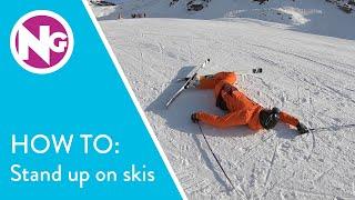 How To Stand up on Skis - 2 Ways // Learn to Ski