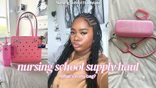 BACK TO SCHOOL: NURSING SCHOOL SUPPLIES HAUL 2024: Essentials + Must Haves | What’s In My Bag?!