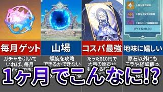 【原神】ver3.0に向けて　無課金、微課金勢が1ヶ月で貯められる石の個数を徹底的に計算してみた