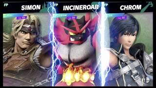 Super Smash Bros Ultimate Amiibo Fights – Request #12635 Simon vs Incineroar vs Chrom