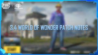 PUBG MOBILE | World of Wonder 3.4 Updates