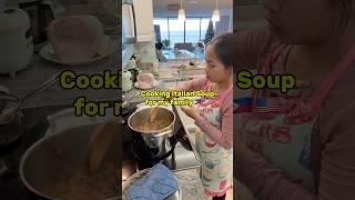 Cooking Italian Soup for my Filipino-American family #cooking #shorts #family ly