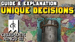 Unique Decisions Guide for Crusader Kings 3