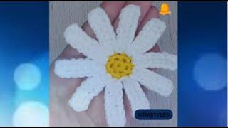 @AMAZING very easy crochet flower model making for beginners tutorial//GTM STYLES