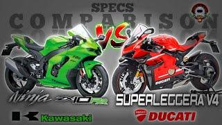 KAWASAKI NINJA ZX-10RR vs DUCATI SUPERLEGGERA V4 SPECS COMPARISON