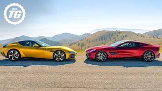 Ferrari 12Cilindri vs Aston Martin Vanquish: Super GT Battle!