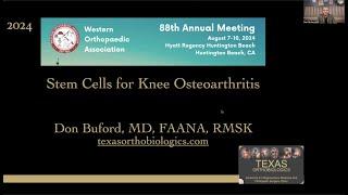 Using Stem Cells for Knee Arthritis (author: Don Buford MD)