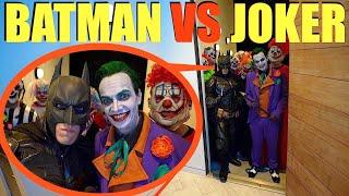 Fighting off The Joker & Batman at our House!! (Batman Saved us)