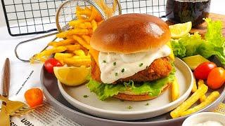 Fish burger Recipe with Tartar Sauce