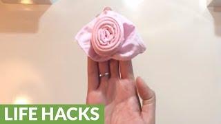 DIY towel art: How to make a beautiful rose