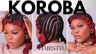 Trendy KOROBA Hairstyle on Natural Hair| Black History Month