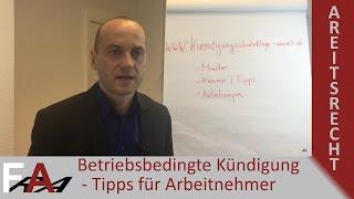 Betriebsbedingte Kündigung - Tipps für Arbeitnehmer | Arbeitsrecht