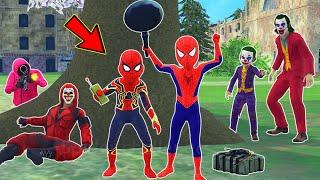 team spider man vs bad guy joker ► kid spider-man escapes from joker - funny animation