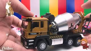 concrete mixer truck, tow truck, ferrari, forklift Sunny Cars #688 4K