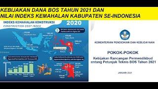 KEBIJAKAN DANA BOS 2021 DAN PERHITUNGAN INDEKS KEMAHALAN KONSTRUKSI