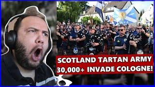 SCOTTISH TARTAN ARMY IN COLOGNE, GERMANY 30,000 Strong! TEACHER PAUL REACTS SCOTLAND