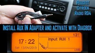 Install Audio AUX Cable and activate with Diagbox (PP2000 or Lexia) on Peugeot Citroen RD4 Radio CD