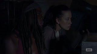 Rosita and Michonne - The Fight for "The Fat Lady" 8x06