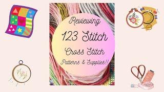 REVIEWING 123STITCH.COM CROSS STITCH PATTERNS & MORE!! #123stitch #crossstitch #aida