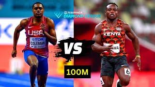 Cristian Coleman VS Ferdinand Omanyala 100m Clash || Diamond League Prefontaine Classic 2024