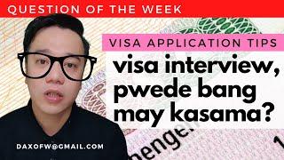 Pwede Bang May Kasama Sa US Visa Interview? | Visa Application Tips | daxofw channel