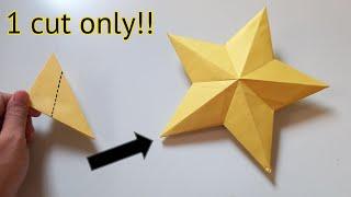 How to cut star shape perfectly |DIY paper Star | How to make star with paper |Paper star