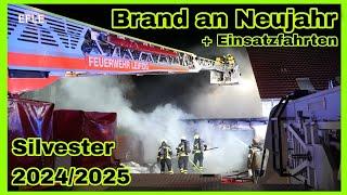 WASSERWERFEREINSATZFAHRTENGARAGENBRAND AM WOHNHAUSDie Silvesternacht 2024/2025 in Leipzig