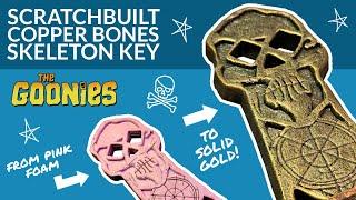 Scratchbuilding a Goonies Prop: Copper Bones Skeleton Key - From Pink Foam to Solid Gold!