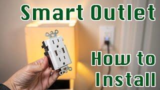 How to Install a Smart Outlet | Lumary Smart Outlet with USB Ports Review and Setup | DIY