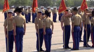 Bravo and Papa Company Retire Platoon Guidons - Parris Island Graduation Date 04/28/17