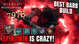 SPIN2WIN IS CRAZY - BEST BARB Build in Season 8 Diablo 4