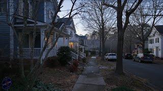 Winter Walk Through American Neighborhoods | Nature Sounds for Sleep and Study